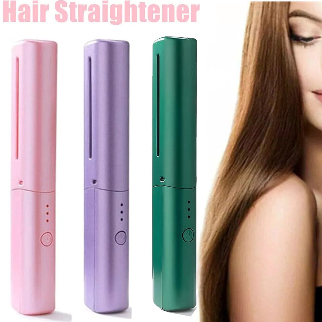 Rechargeable Mini Hair Straightener – Cordless Flat Iron | Calm & Curl