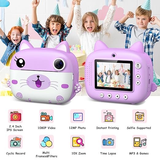 Kids Camera Instant Printer