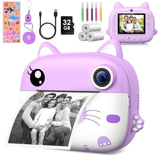 Kids Camera Instant Printer
