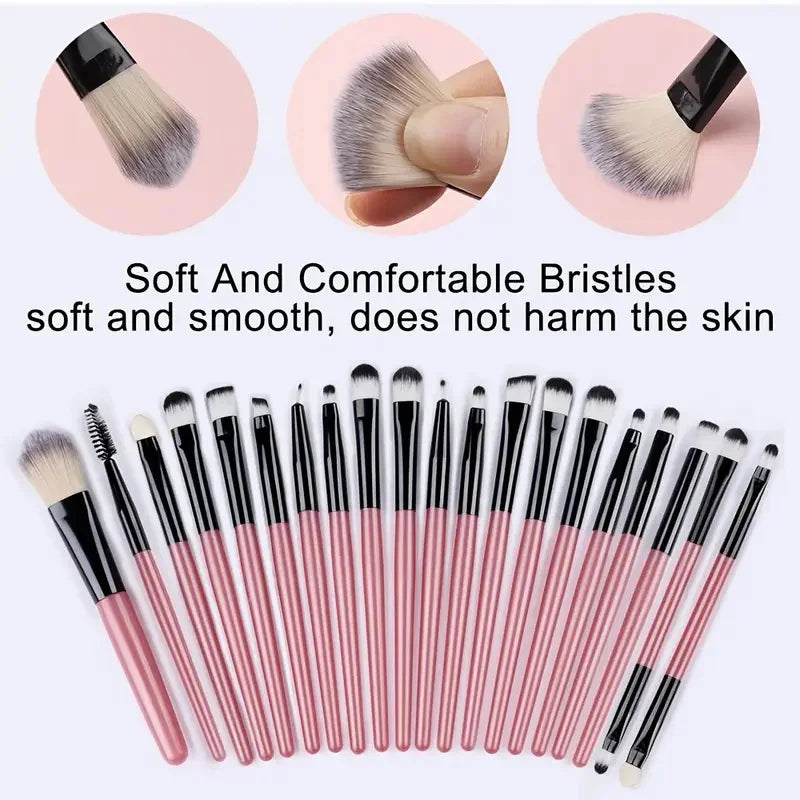 Makeup brush set, luxury synthetic kabuki foundation brush set, blush powder, eyeshadow blending and face brush