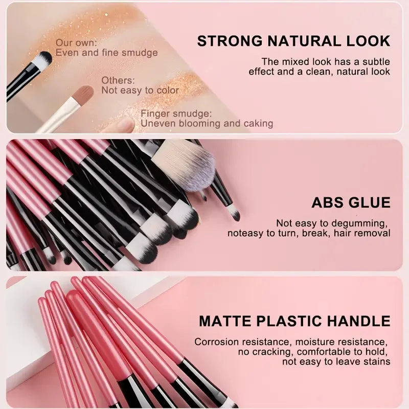 Makeup brush set, luxury synthetic kabuki foundation brush set, blush powder, eyeshadow blending and face brush