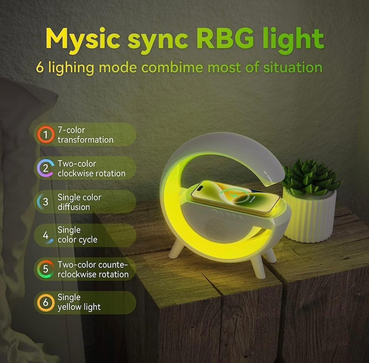 3 IN 1 MULTIFUNCTION G SHAPE LED BLUTOOTH SPEAKER