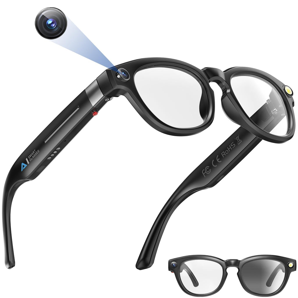 Veclear Smart AI Glasses built-in HD camera close-up