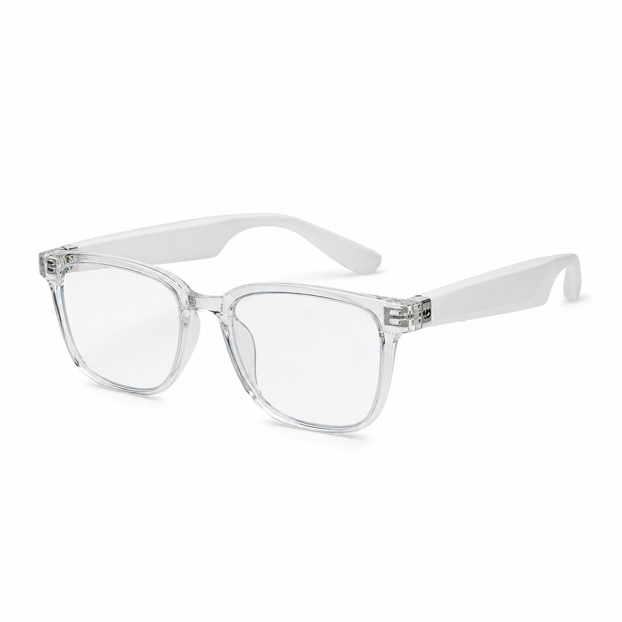 White Veclear GS03 Bluetooth Smart Sunglasses on a clean studio background